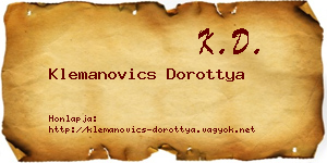 Klemanovics Dorottya névjegykártya