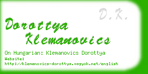 dorottya klemanovics business card